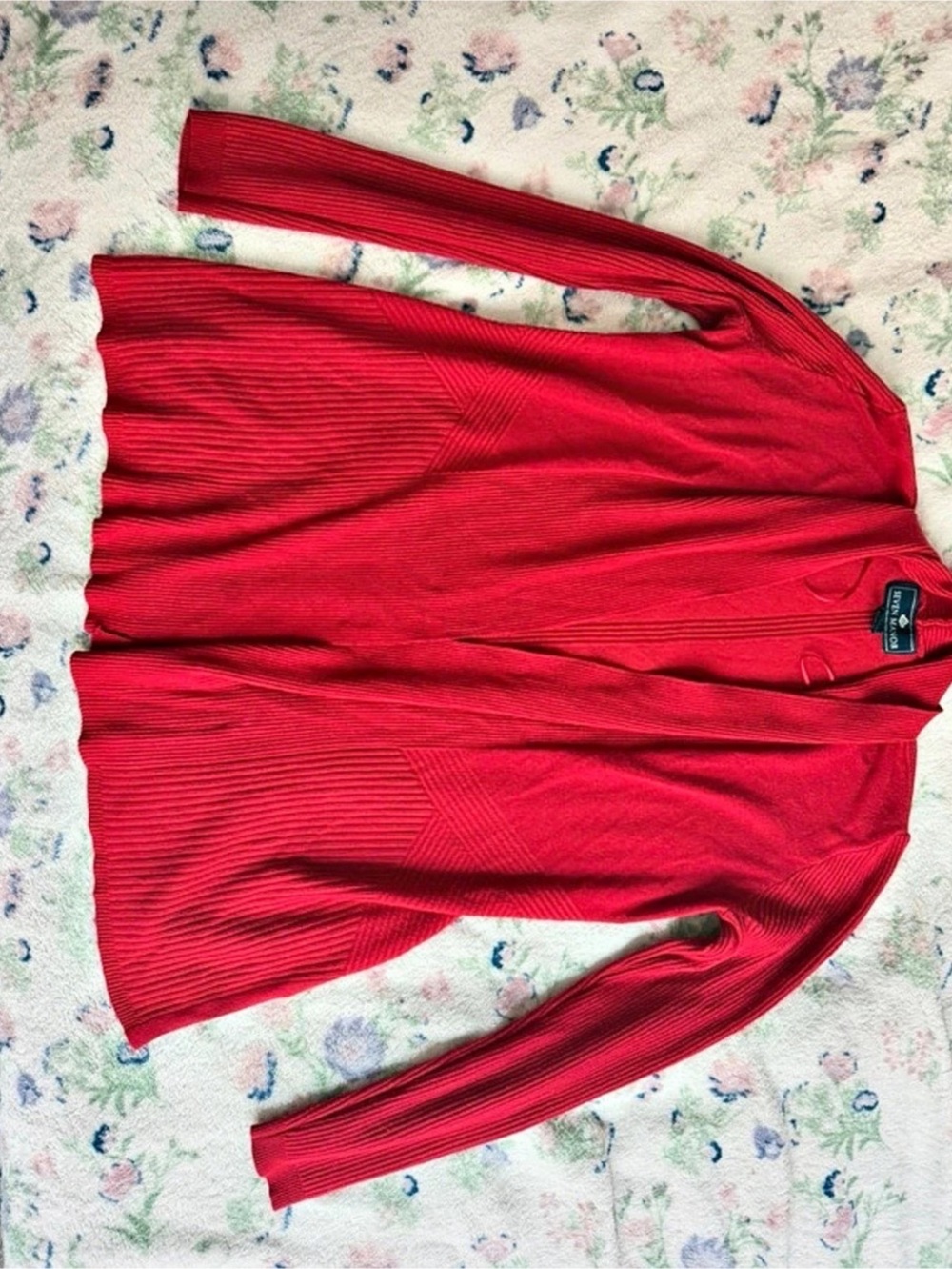 Seven Manor Ribbed Cardigan in Red Size Small Like New